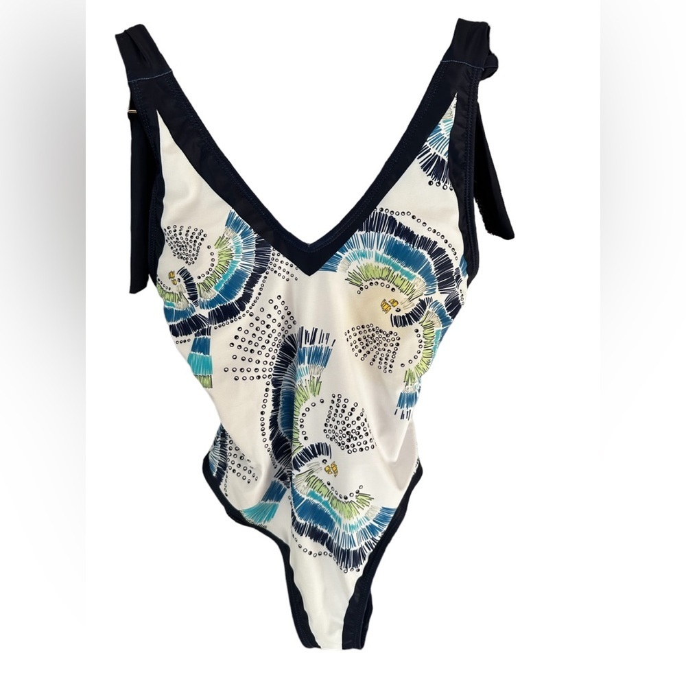 2pc One-Piece Bathing suit & Sarong Matching Set size Medium - Picture 2 of 7